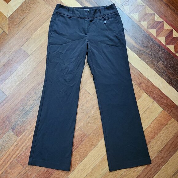 LOFT Low Rise Black Boot Cut Pants Size 4 - Picture 4 of 12
